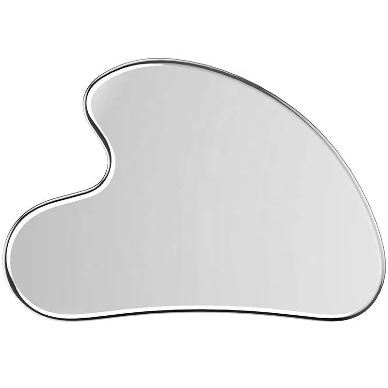 

Upgrade Gua Sha Stainless Steel Tool for Face, Massage Scraper for Facial Skin Care (Metallic Luster)