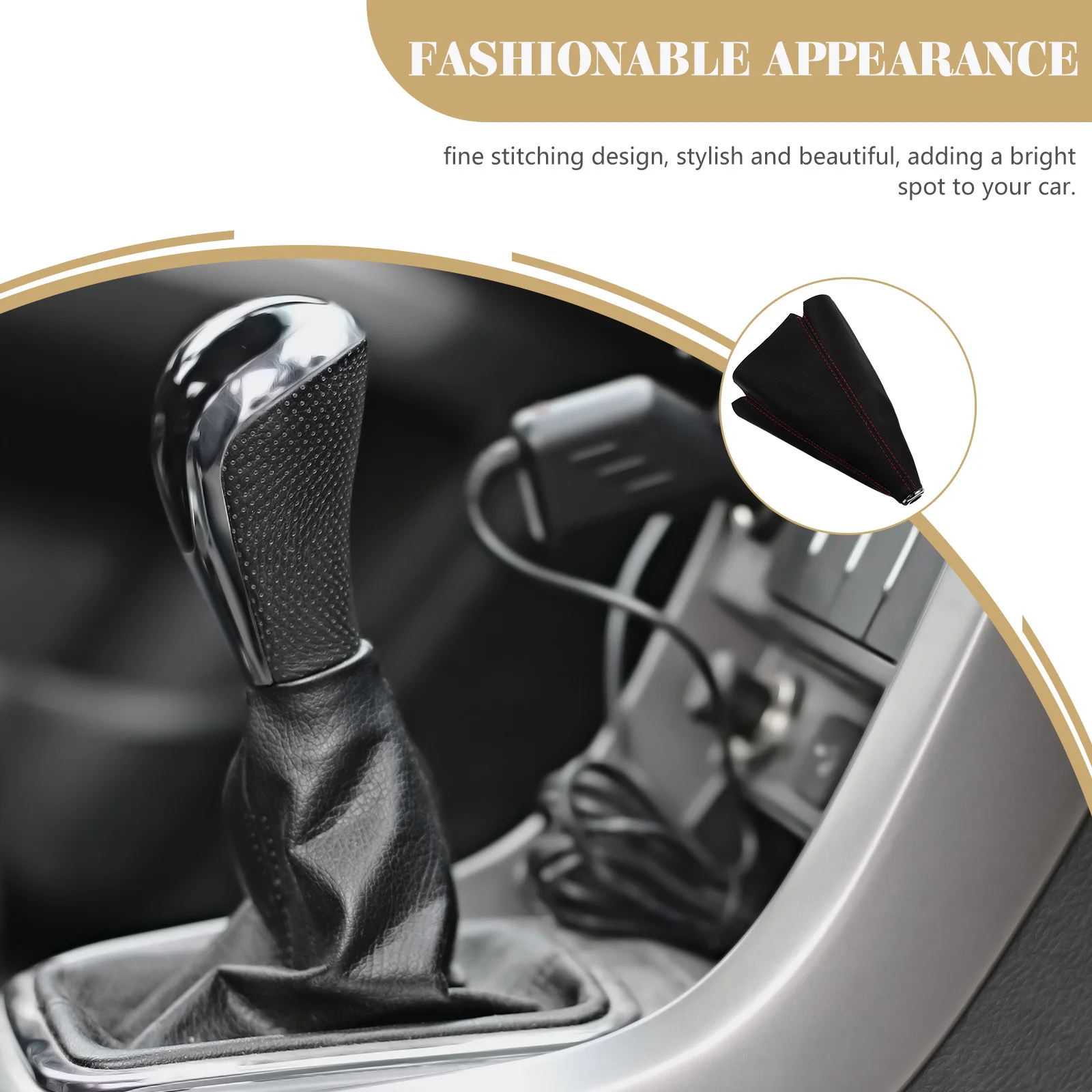 

Universal Shift Boot PU Manual Gear Shift Cover High Durable Anti-Dirt Rain Mud Protection Car Interior Accessories