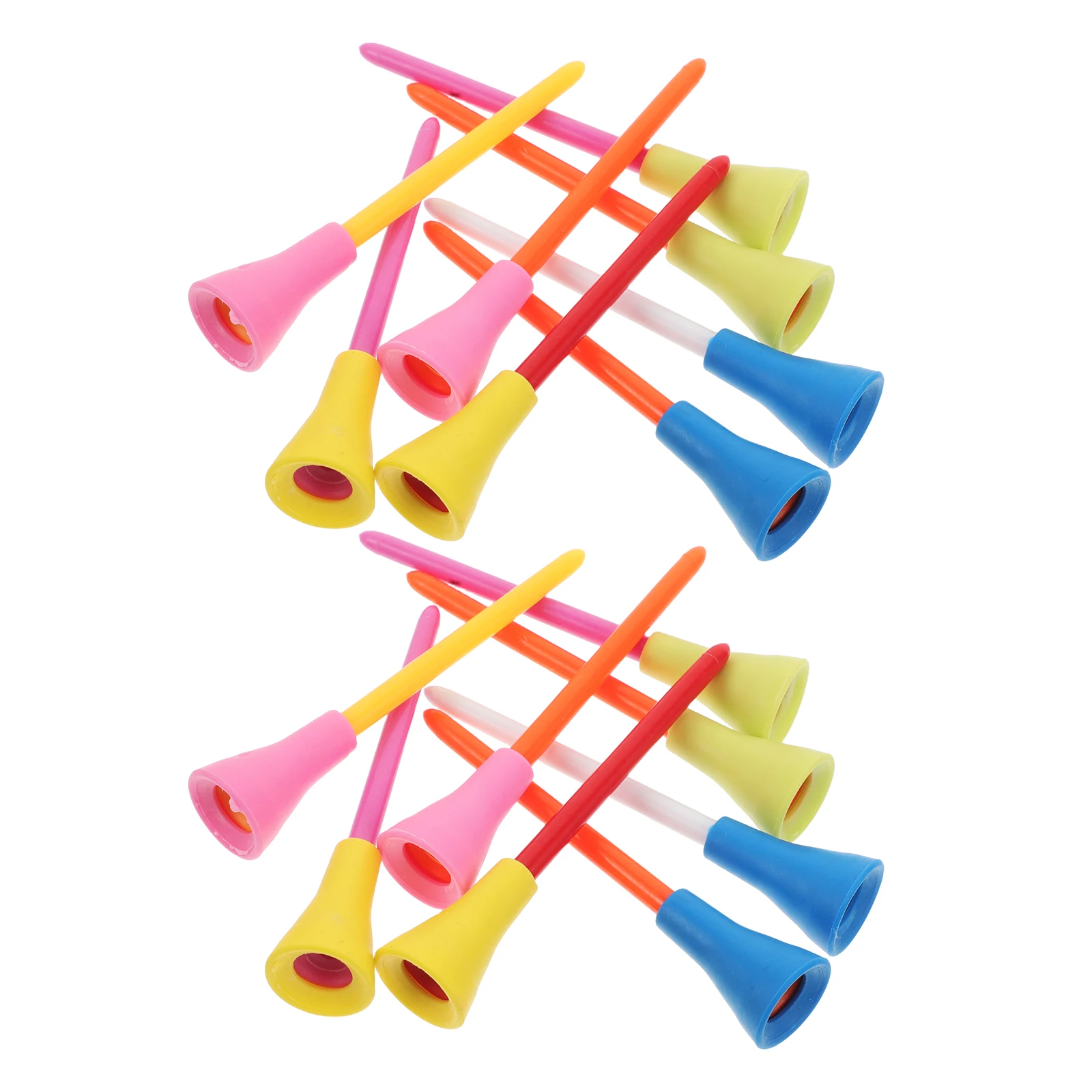 50 Pcs Golf Essentials Spikes Ball Holder Replacement Driving Range Tee Plastic Stands Practice Mat Tees