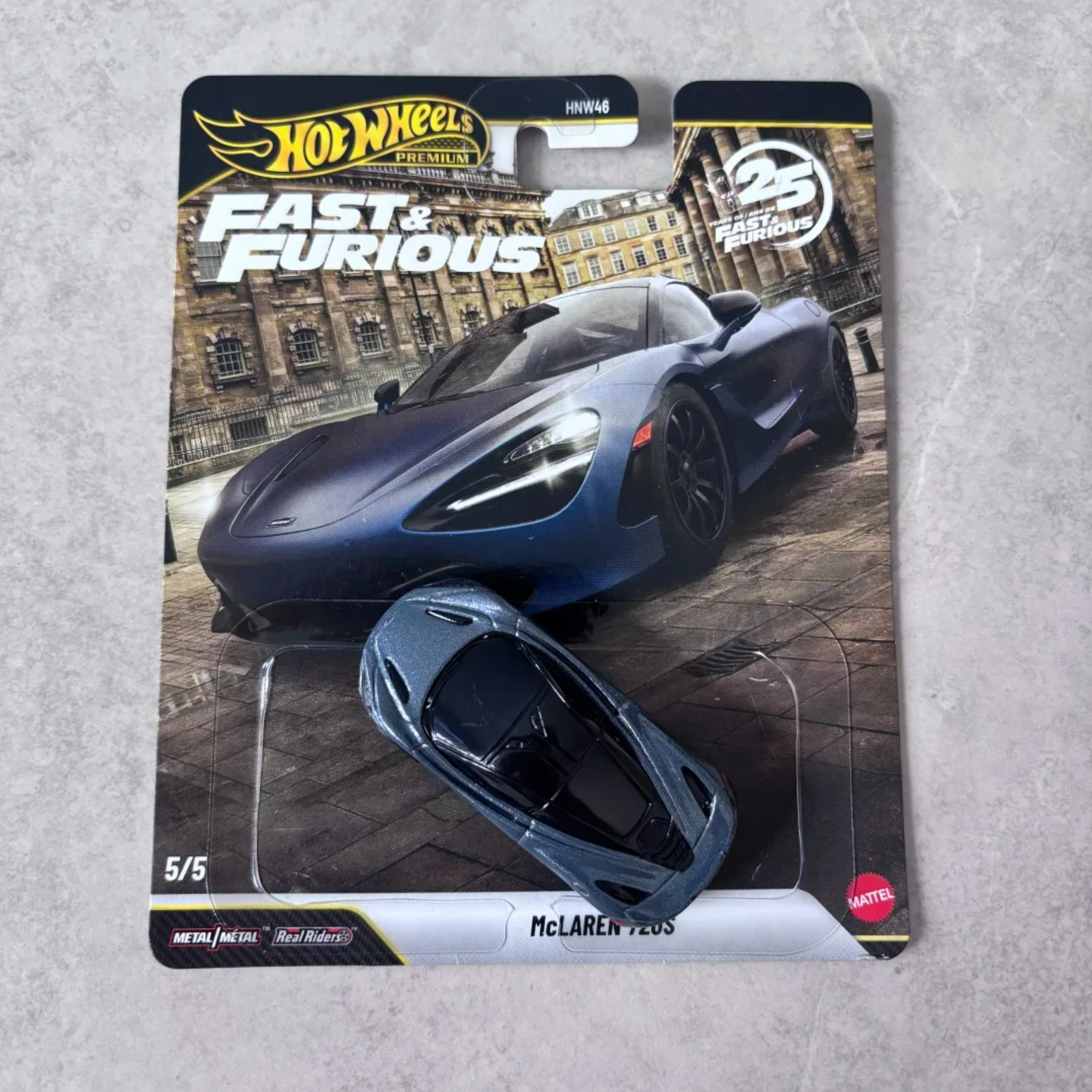 Hot Wheels Gold Label McLaren 720S Fast & Furious Replica Diecast Metal Base & Rubber Tires 1:64 Scale Collectible Toy Gift
