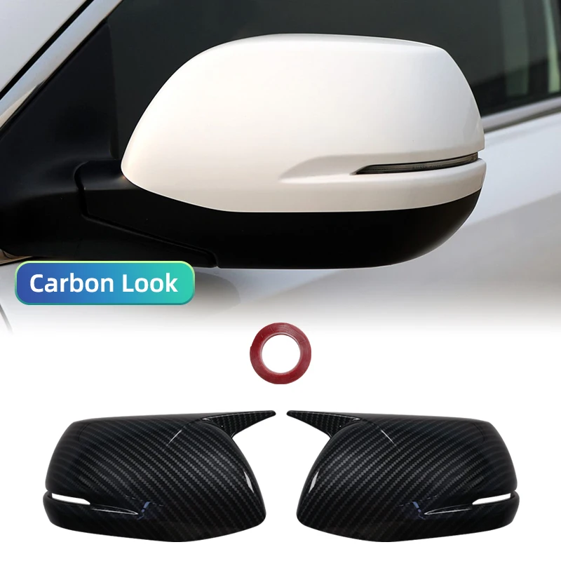 Horn Shape ABS Carbon Fiber Style Rear View Side Mirror Cover Rearview Caps For Honda CR-V CRV 2017-2020