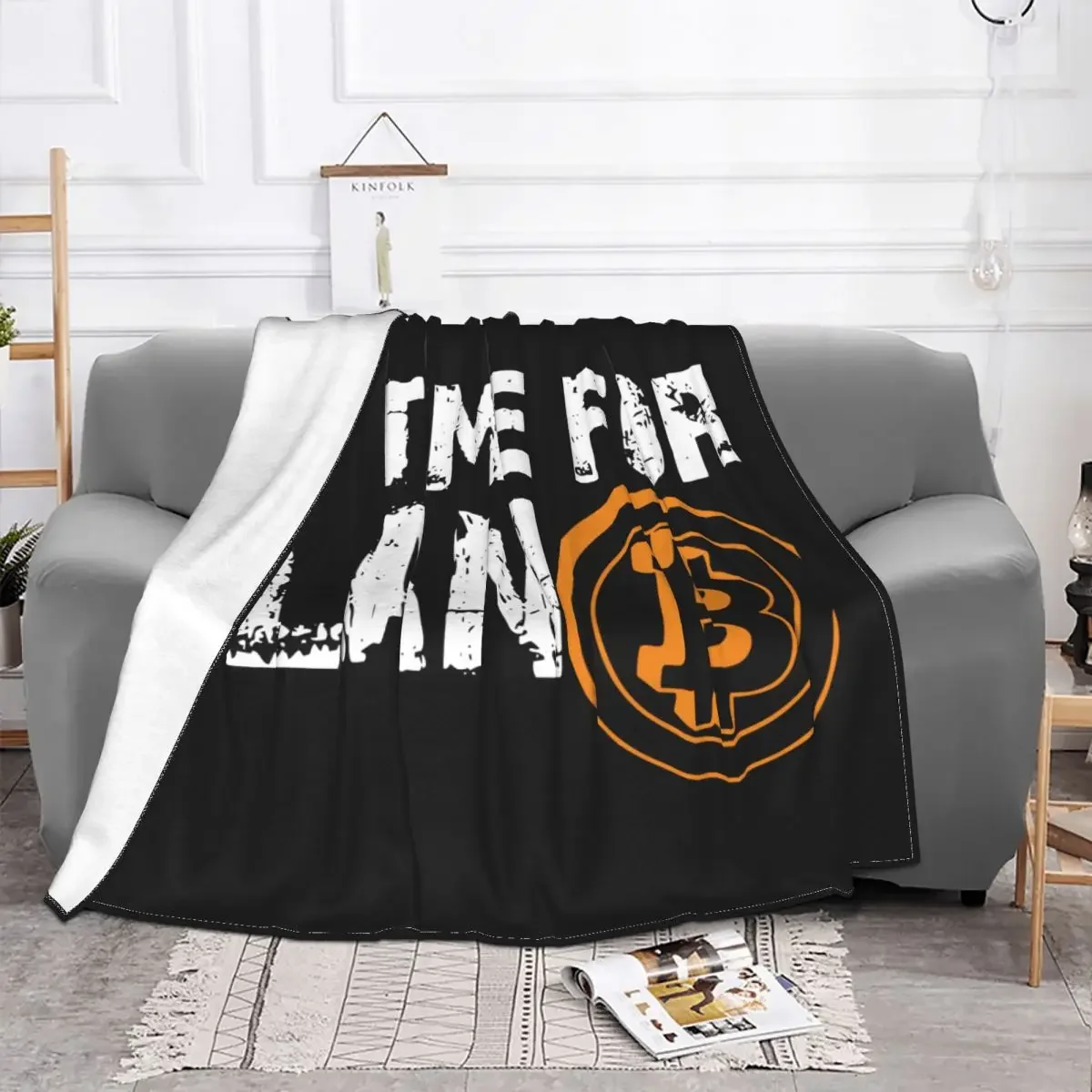 It's Time For Plan B Bitcoin BTC Crypto Currency Blanket Cryptocurrency Blockchain Geek Flannel Throw Blanket for Bed Office