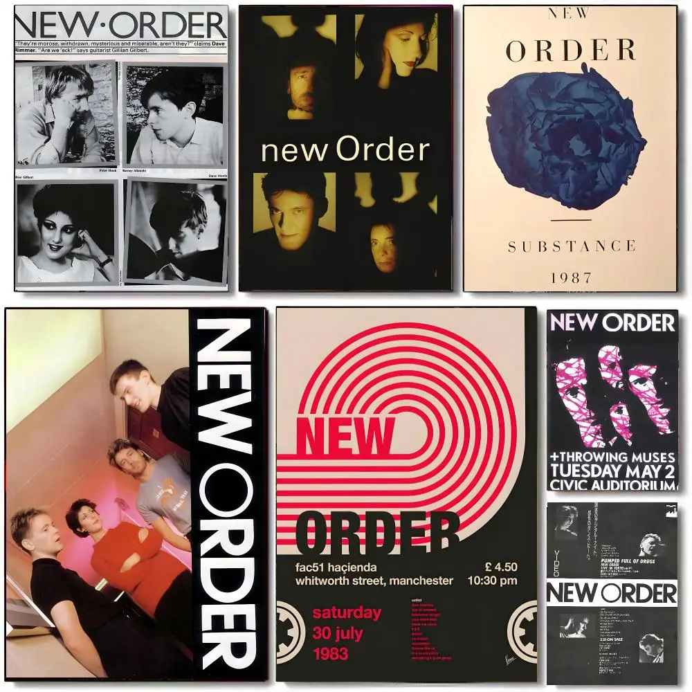 Famous Band N-New Order Poster High Quality Bedroom Living Room Aesthetic Wall Decoration Painting Stickers Gift