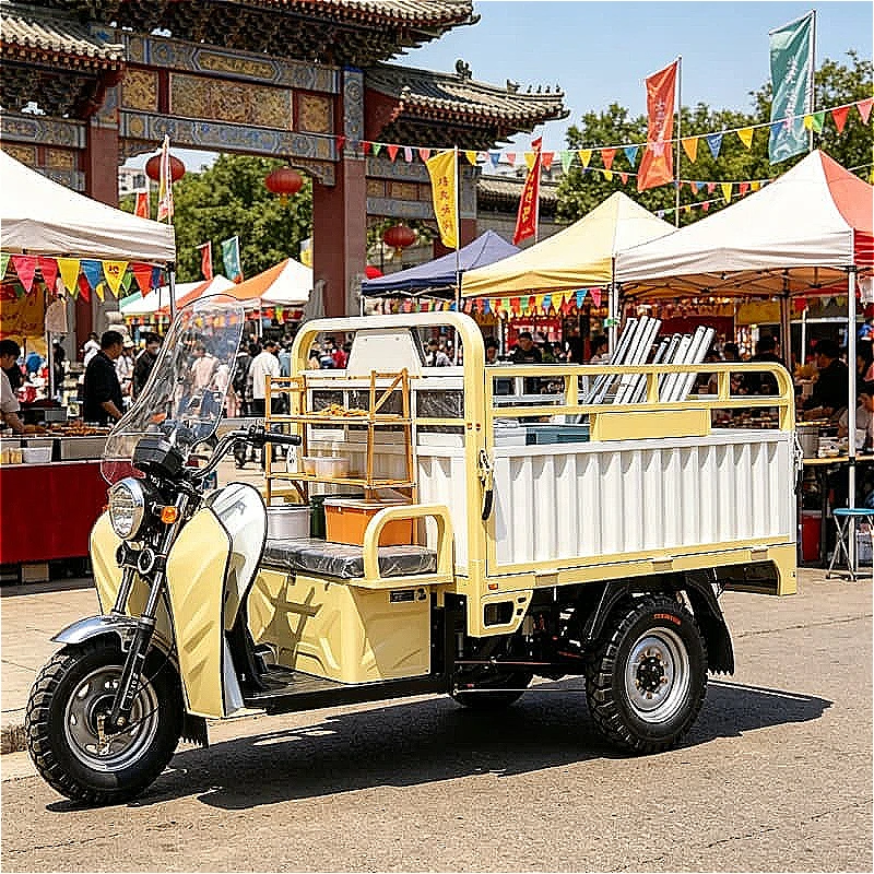 Scooter Eléctrico Urbano de 3 Ruedas, 48V 600W, 2 Plazas con Cesta para Transporte Diario, Compras y Desplazamientos Urbanos, Personalizable