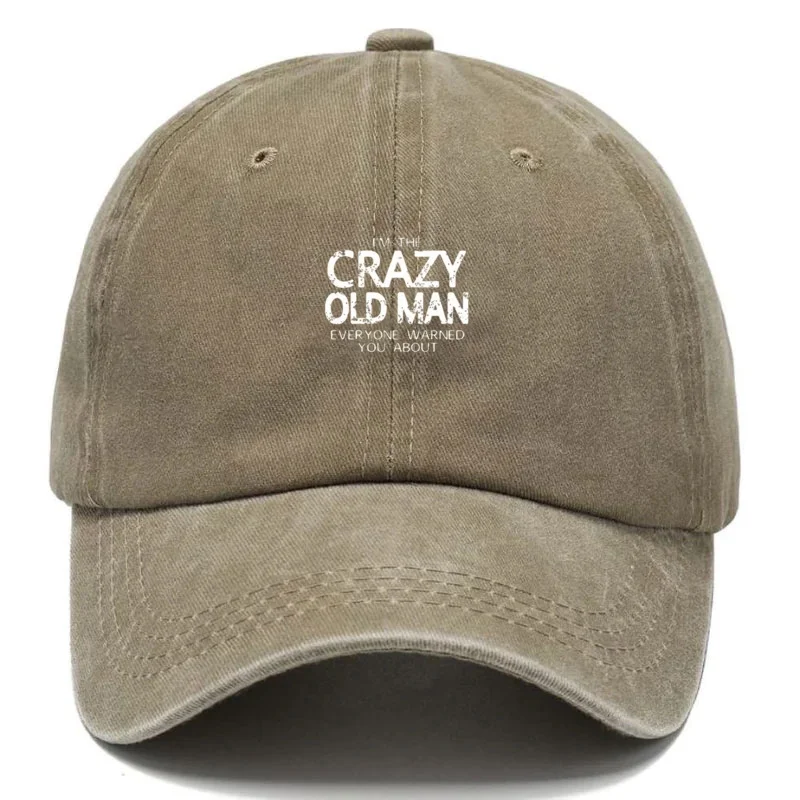 

Funny Quote Vintage Washed Cotton Baseball Cap Adjustable Distressed Trucker Hat for Men Humorous Sarcastic Cotton Old Man Cap