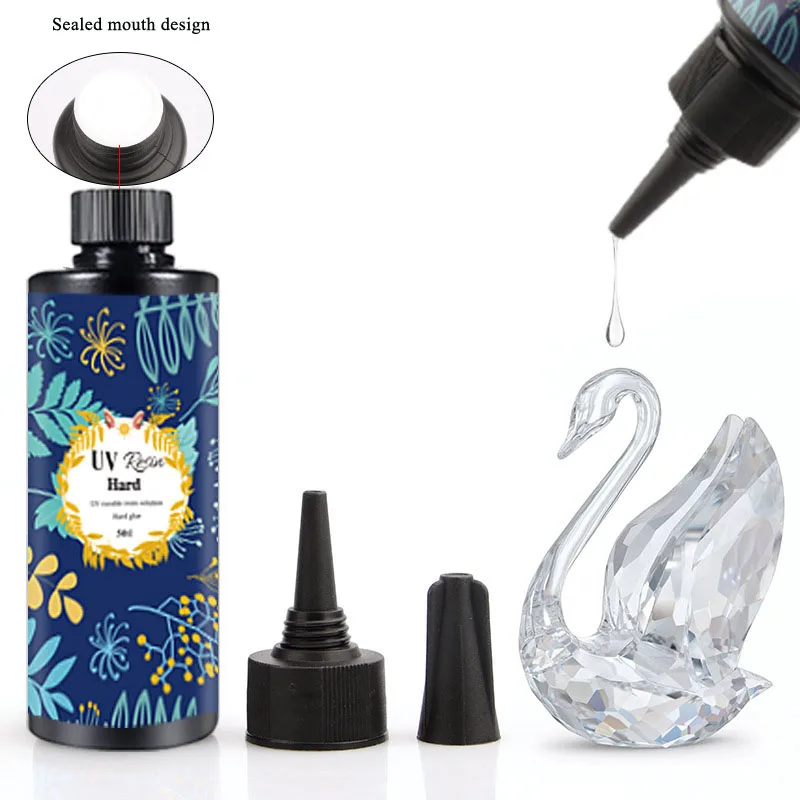 100g UV Resin Clear,Hard,Upgraded Crystal Clear Epoxy Resin Up Premixed UV Cure Resin for Craft Jewelry Making view 3