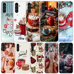 Winter Coffee Christmas Phone Case For Samsung Galaxy A15 A14 A13 A12 A55 A54 A53 A52 A35 A34 A33 A32 A25 A24 A23 A22 A04S A03S