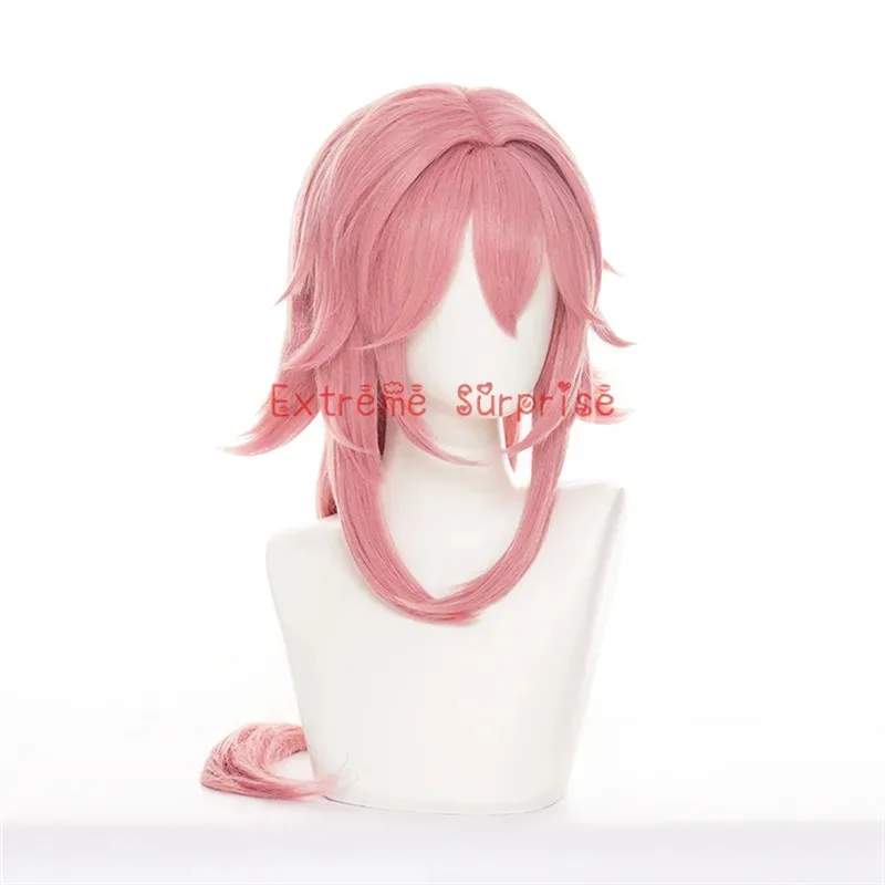 2025 جينشين إمباكت ياي ميكو كوسبلاي مشروع سيليستيا طويل مستقيم مقاومة للحرارة الشعر الاصطناعية الكبار غطاء شعر مستعار مجاني #3