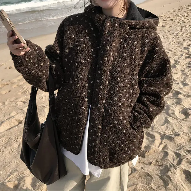 

Корейская универсальная зимняя новая шапка из ягненка, женское длинное све, хлопковая куртка обычной длины для поездок на работу для молодых женщин