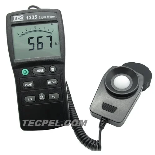 TES-1335 Taiwan Ranging 0 to 400 000 Lux  tester Digital Light meter Lux Meter DLM