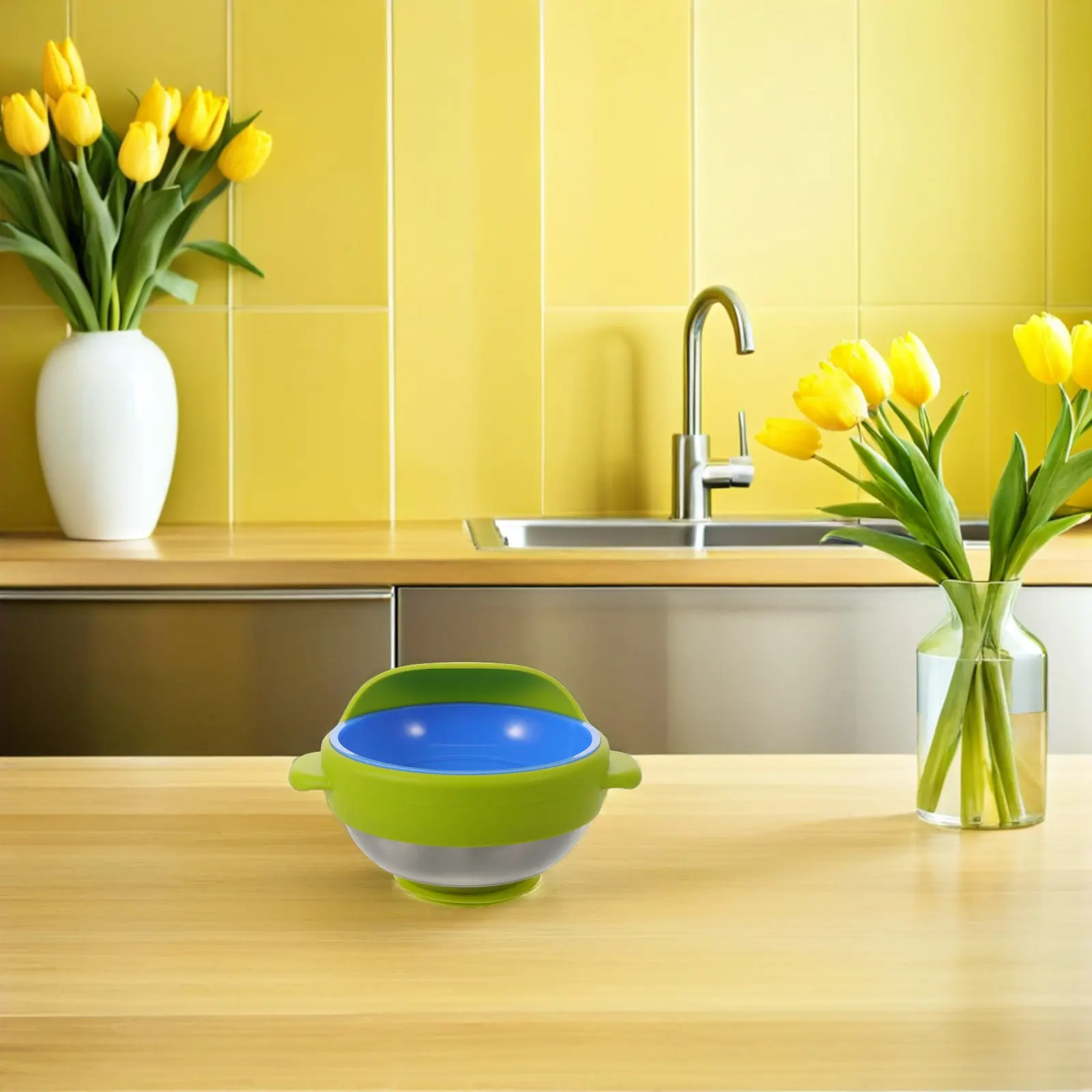 

Nursing Feeding Bowl Silicone Suction Base Non-Slip Anti-Spill Adaptive Dining Tool For Elderly Disabled Secure Grip
