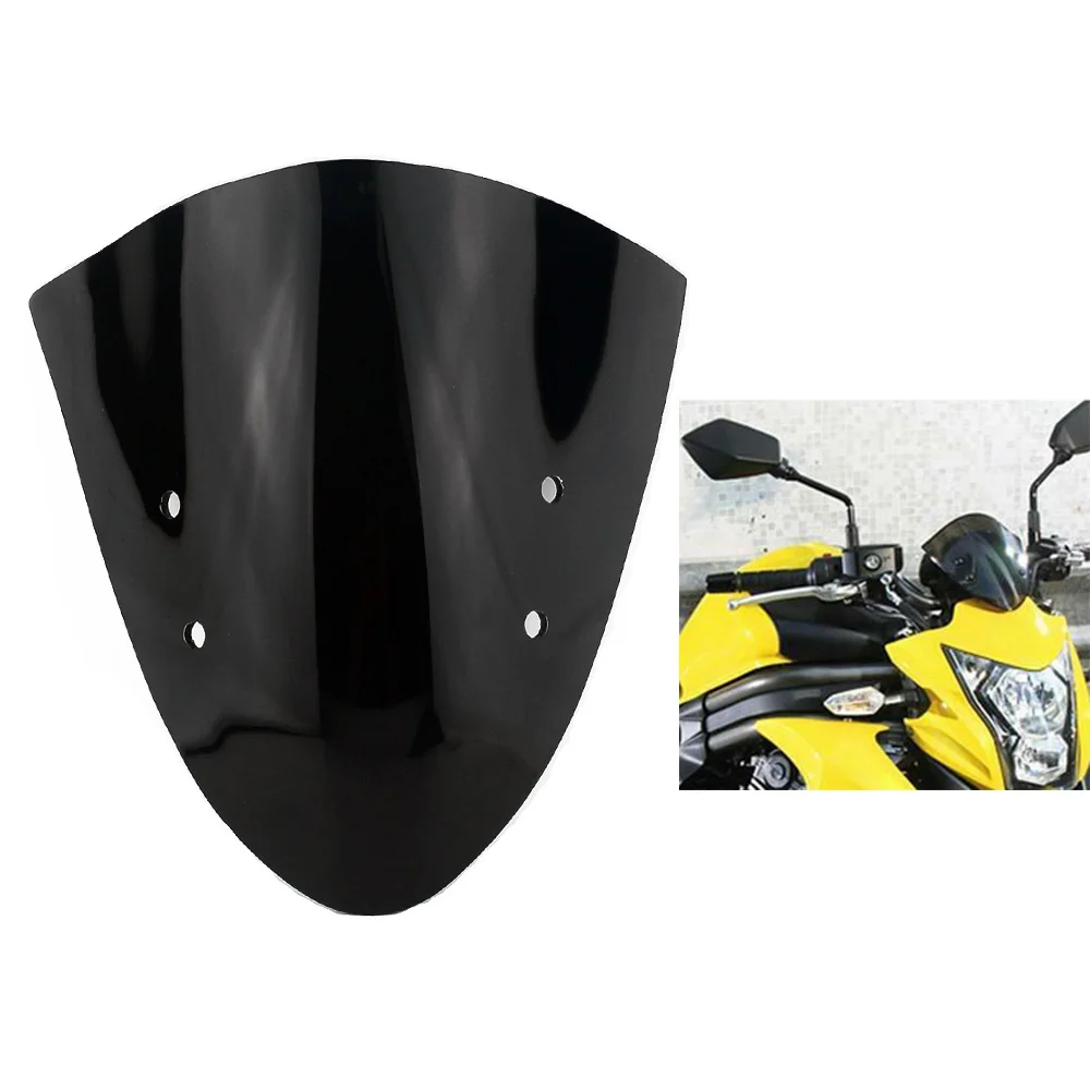 

Motorcycle Windshield Visor Windscreen For Kawasaki ER-6N ER6N 2012 2013-2016 Black Carbon Fiber Front Protection Wind Deflector