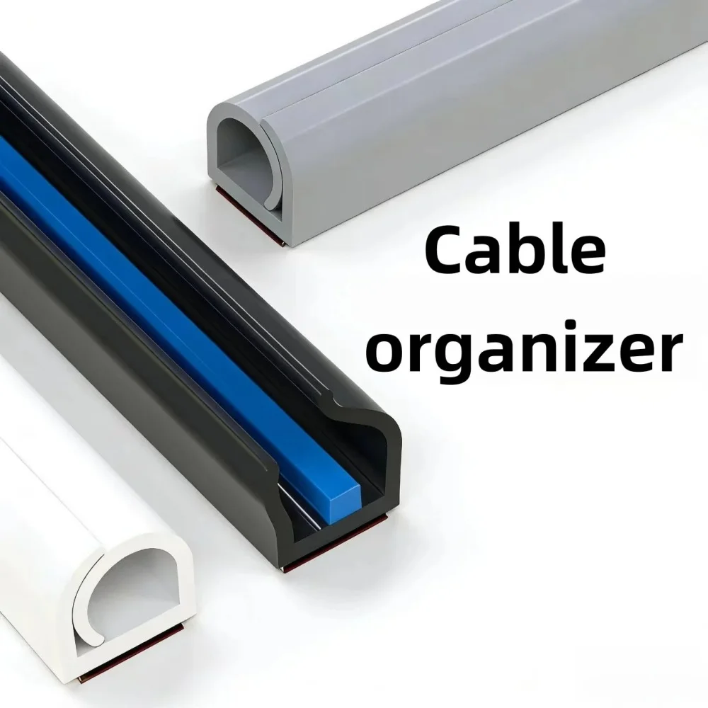 Protecteur de câble de 2 m, organisateur de câbles, gaine de gestion de câbles, tube flexible pour câbles, gaine de protection pour câbles de bureau