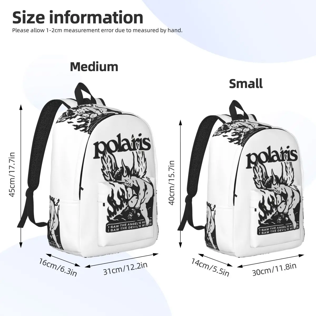Polaris Logo Backpack Daypack Large Capacity Kids BookBag School Bag Shoulder Bags for Men Women