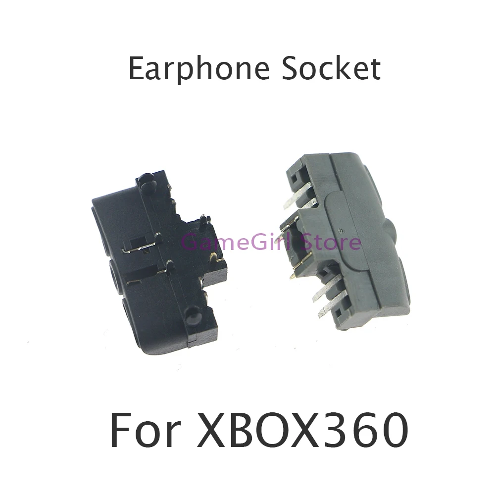 2pcs Black & Grey Headphone Jack Earphone Socket Slots For XBOX360 Wireless Wired Controller Replacement