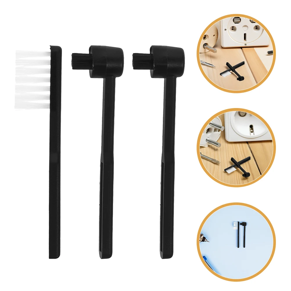 

3pcs Vinyl Record Cleaning Brush for Turntable Stylus Nylon Bristles Antistatic Dust Removal Gentle Scratch-Free Stylus Cleaner