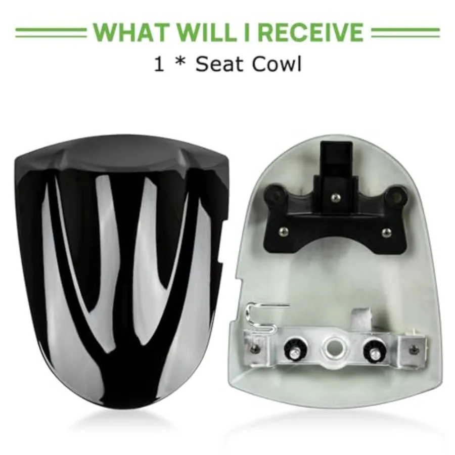 Motorcycle Rear Passenger Seat Fairing Cover Cowl Tail Section Motorcycle Fairing for GSXR600 750 K6 2006-2007, Black