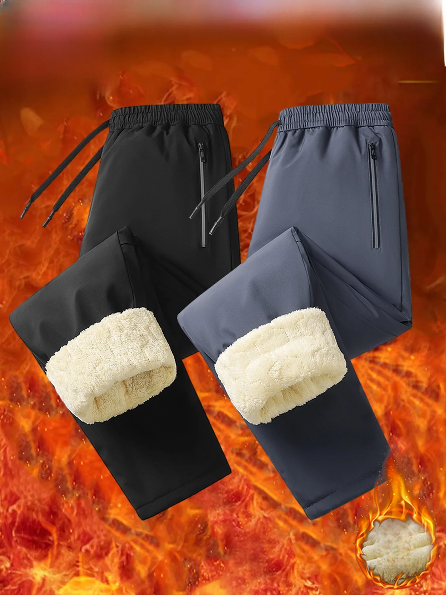 

Мужские спортивные брюки Pierre Cardin из утолщенного бархата, осенне-зимние, теплые, повседневные, прямого кроя, с высокой талией, на молнии