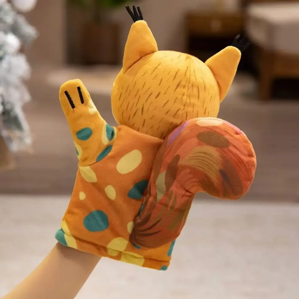 Eichhörnchen Tier Handpuppe Beweglichen Mund Simulation Gefüllte Eichhörnchen Spielzeug Frühe Bildung Weiche Hand Finger Geschichte Puppe