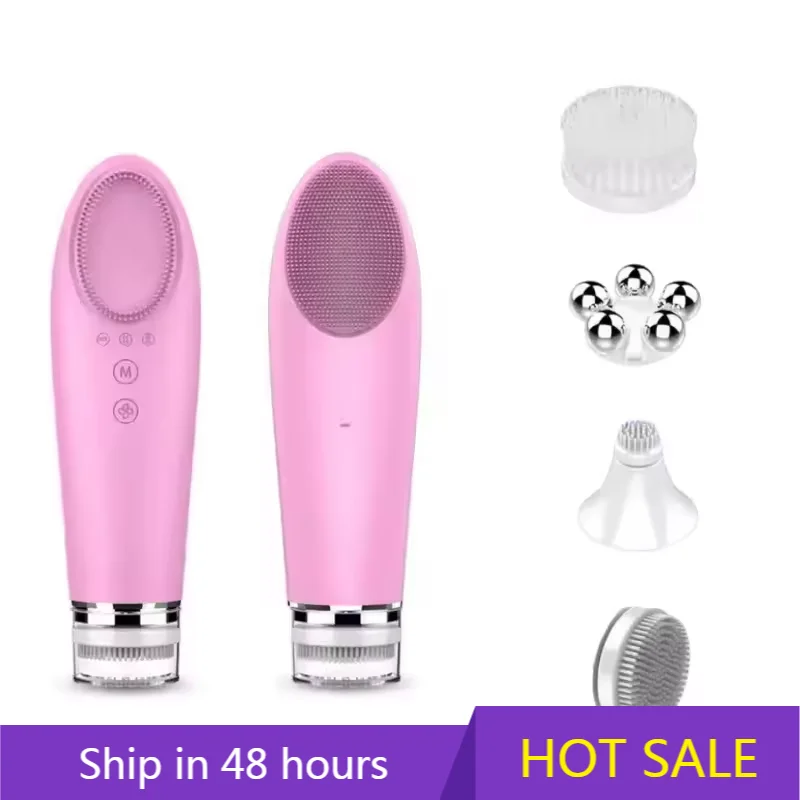 

YTYIN Multifunctional Waterproof Soft Silicone Face Cleaning Brush Face Makeup Cleaner Electric Facial Cleansing Brush