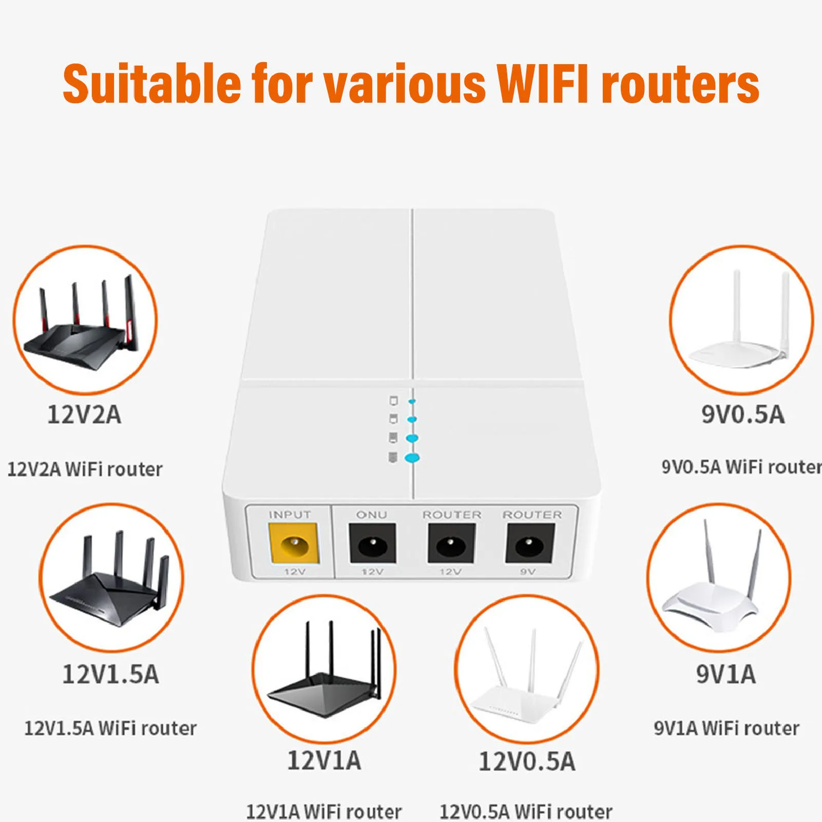 كاميرا UPS صغيرة احتياطية بقدرة 6000 مللي أمبير في الساعة، مصدر طاقة غير منقطع عالي السعة لمودم التوجيه، مصدر طاقة غير منقطع #4