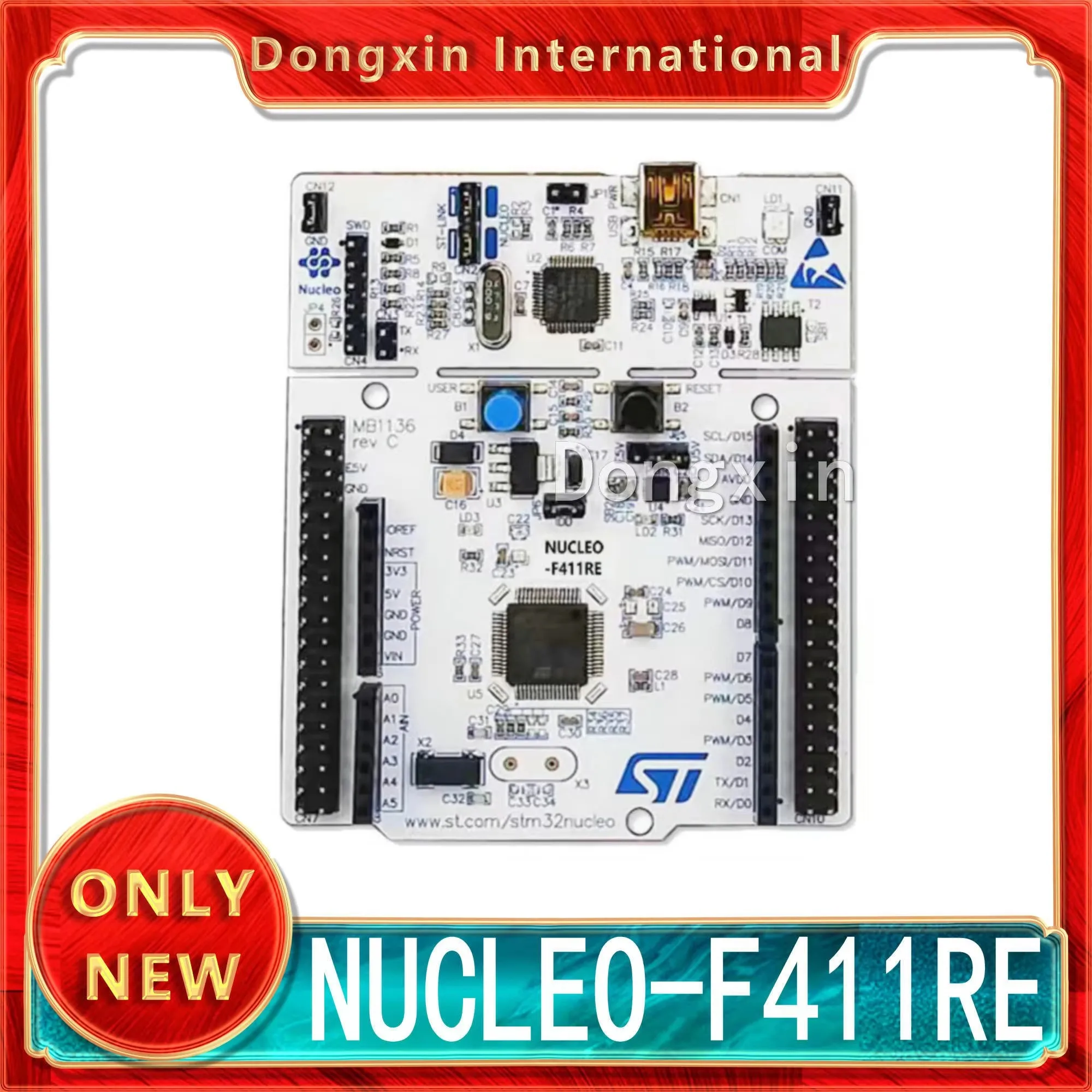 ST NUCLEO-F411RE  STM32 Nucleo-64 development board with STM32F411RE MCU, supports Arduino and ST morpho connectivity