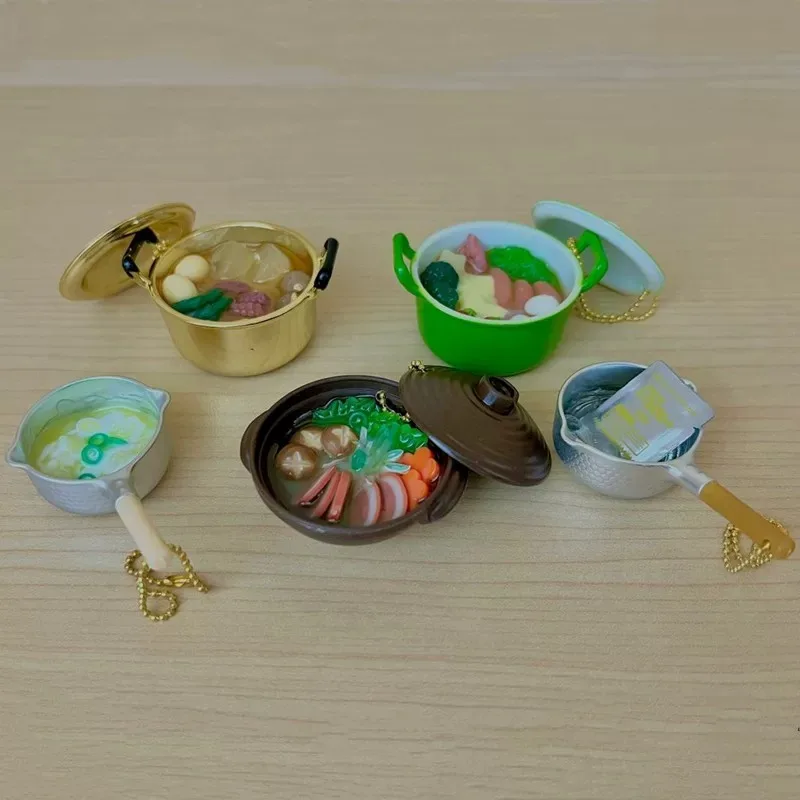 Toys Spirits Capsule Gashapon Figure Kawaii Cute Gacha Simulation Iron Pot Food Claypot Rice Keychain Figurine Miniature Model view 4