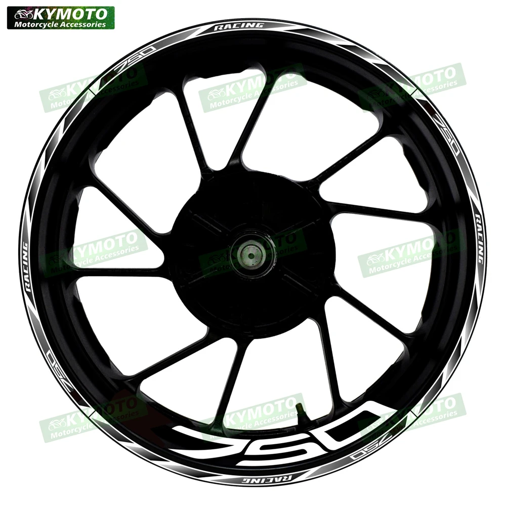 لملحقات الدراجات النارية Z750 Z750 مقاس 17 بوصة ملصقات العجلات الأمامية والخلفية شارات هدية ملصقات حافة عجلة عاكسة #5