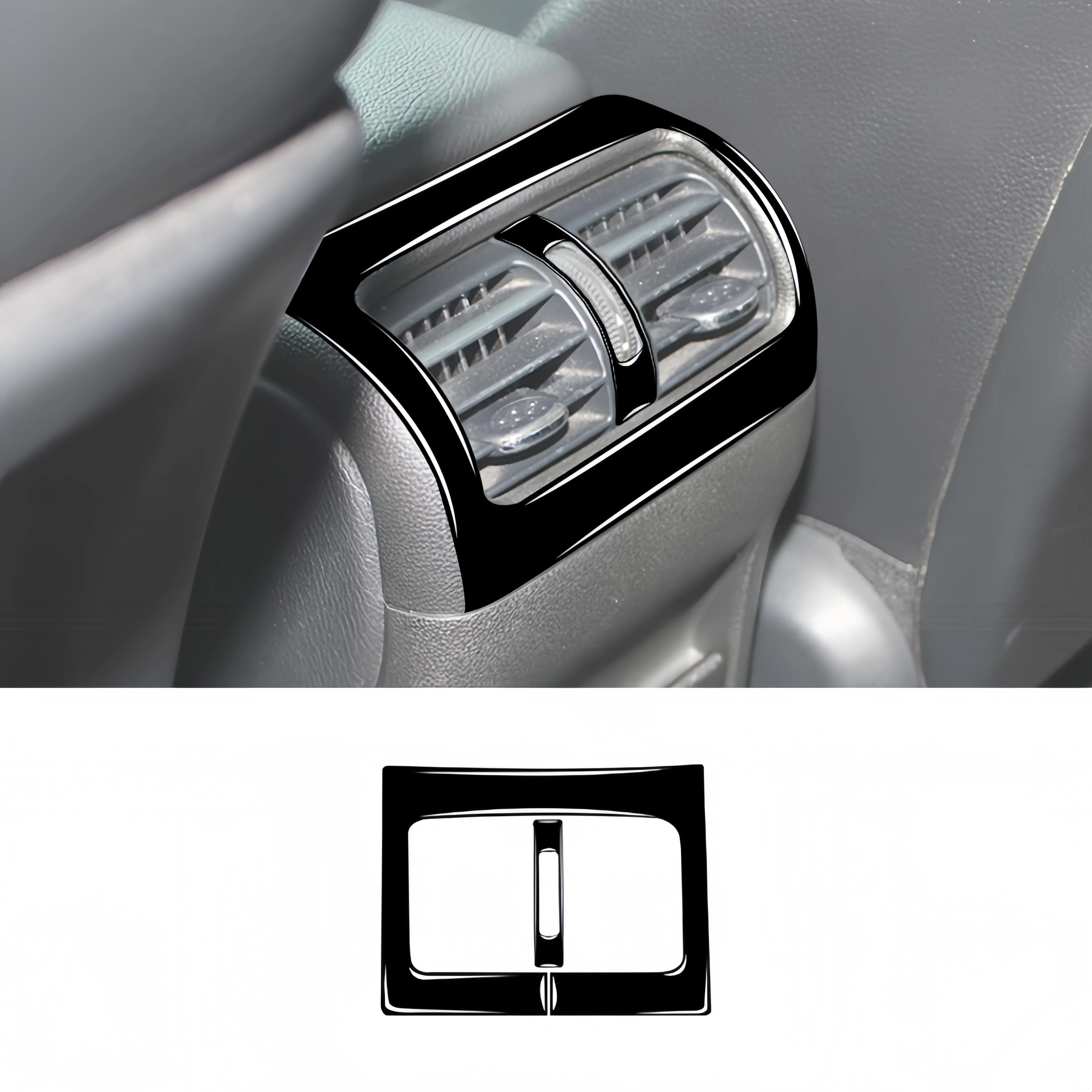 

For Mercedes Benz C Class W203 2005-2007 Piano Black Car Rear Air Vent Outlet Panel Trim Cover Decoration Stickers Auto Zubehör