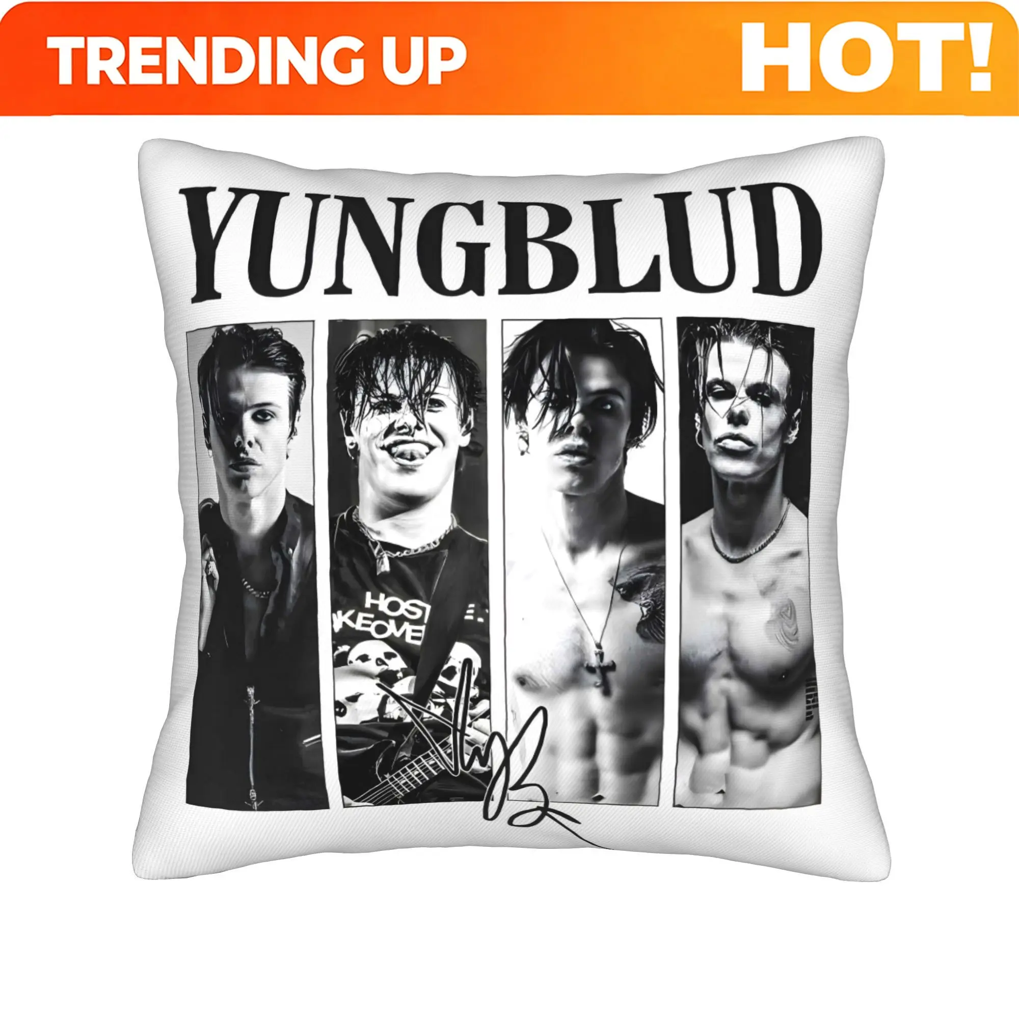Customize Y-Yungblud Stylish Living Room Decorative Cushion Cover with a Single-Sided Print for Contemporary And Minimalist Spac