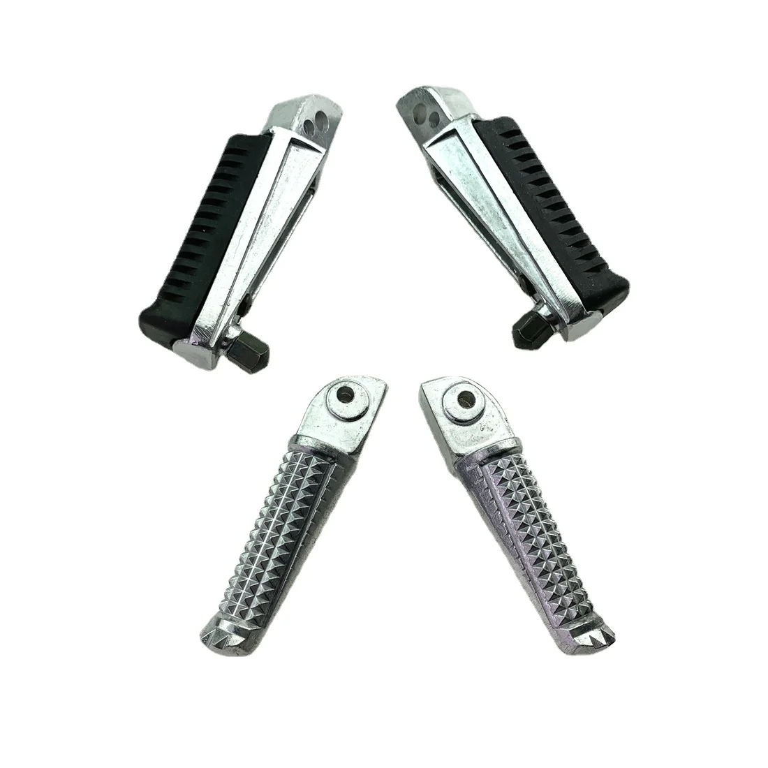 For Lifan LF150-10B/KP150 LF150-10S/KPR150 Motorcycle Left Front Footrest Front Pedal - Black Rear Pedal - Silver