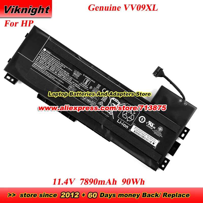 

Genuine VV09XL Battery HSTNN-C87C for Hp ZBook 15 G3 M9R62AV 15 G4(Y4E80AV) 808398-2B1 808452-001 808452-002 11.4V 7890mAh 90Wh