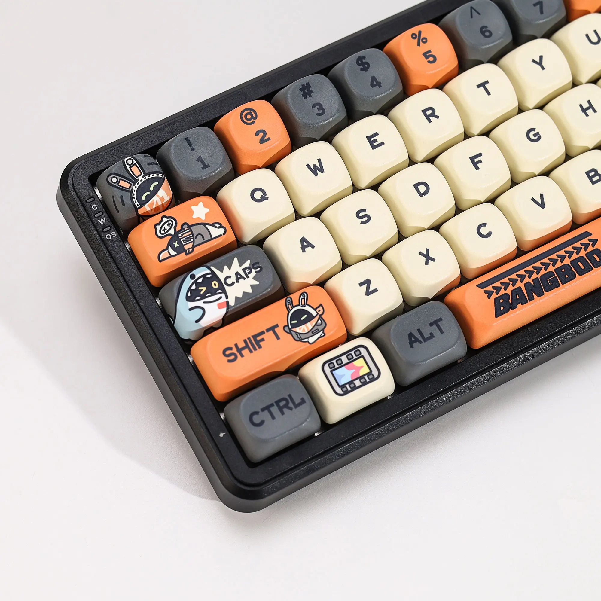 KBDiy ZZZ Bangboo Themen-Keycaps Anime Niedliche KOA MOA Profil PBT Tastenkappen ISO Benutzerdefinierte DIY für 60% Gaming Mechanische Tastatur Tastenkappen – Detail 19