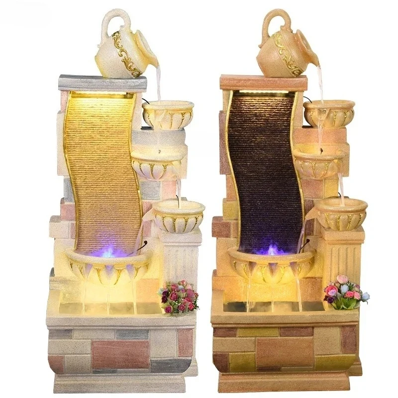 Water Fountain Living Room Fish Tank Humidifier Floor Ornaments Creative Home Decoration
