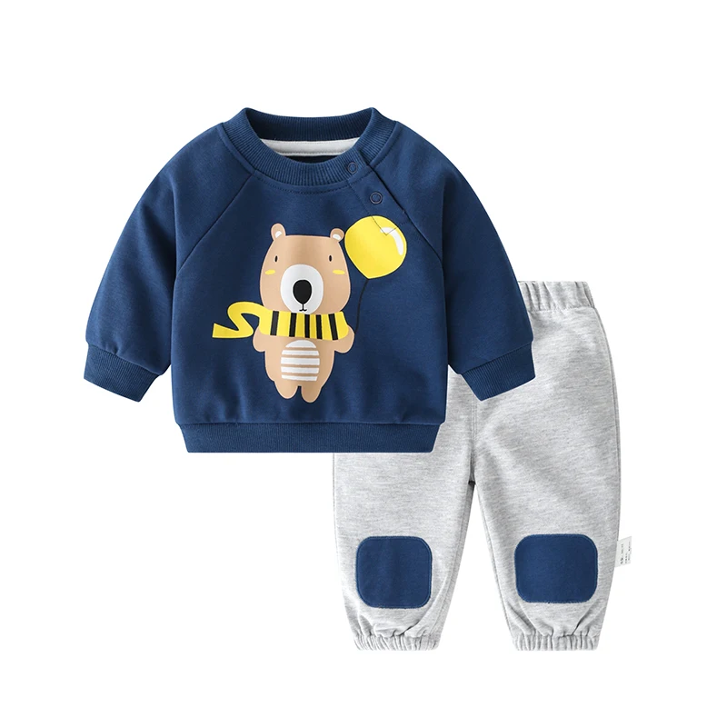 Autumn sweatshirt set baby spring & fall two-piece boy clothes cute bear baby boy autum clothing kidsren's clothing