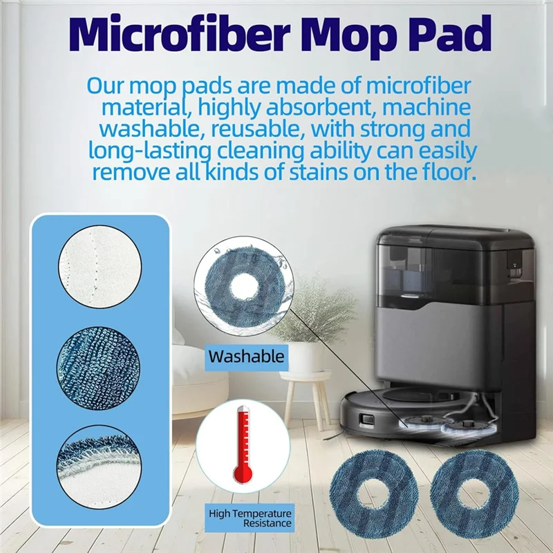 Набор аксессуаров ABRB для робота-пылесоса Eufy C20 Omni, роликовая щетка, боковые щетки, фильтры Hepa, накладка для швабры, мешки для пыли