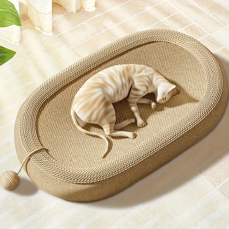 Universal Cat Scratching Board Bed - Durable Sisal Multi-Functional Toy Ball Set, All-Season Indoor/Outdoor Cat Furniture Durabl