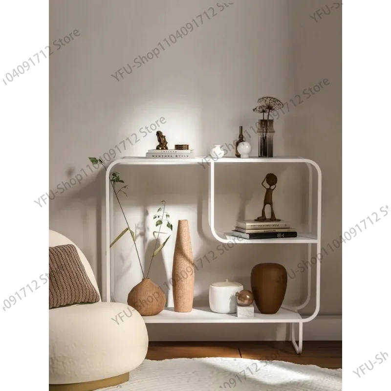 Nordic Simple Floor Shelf Sofa Display Wrought Iron Bookshelf Storage Ins Living Room Multilayer Kitchen Cabinets Mueble Cocina