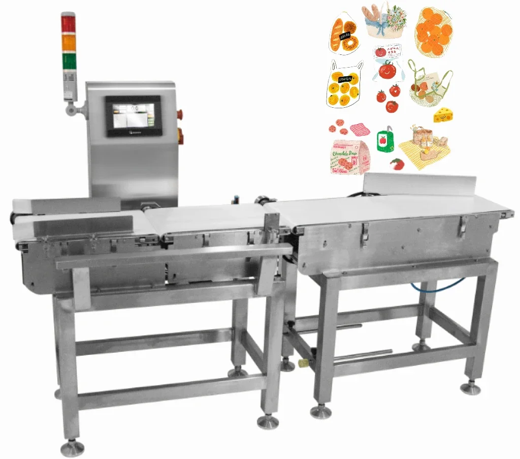 Check Weigher with Rejector Touch Screen Check Weigher Weight Checker Machine Automatic