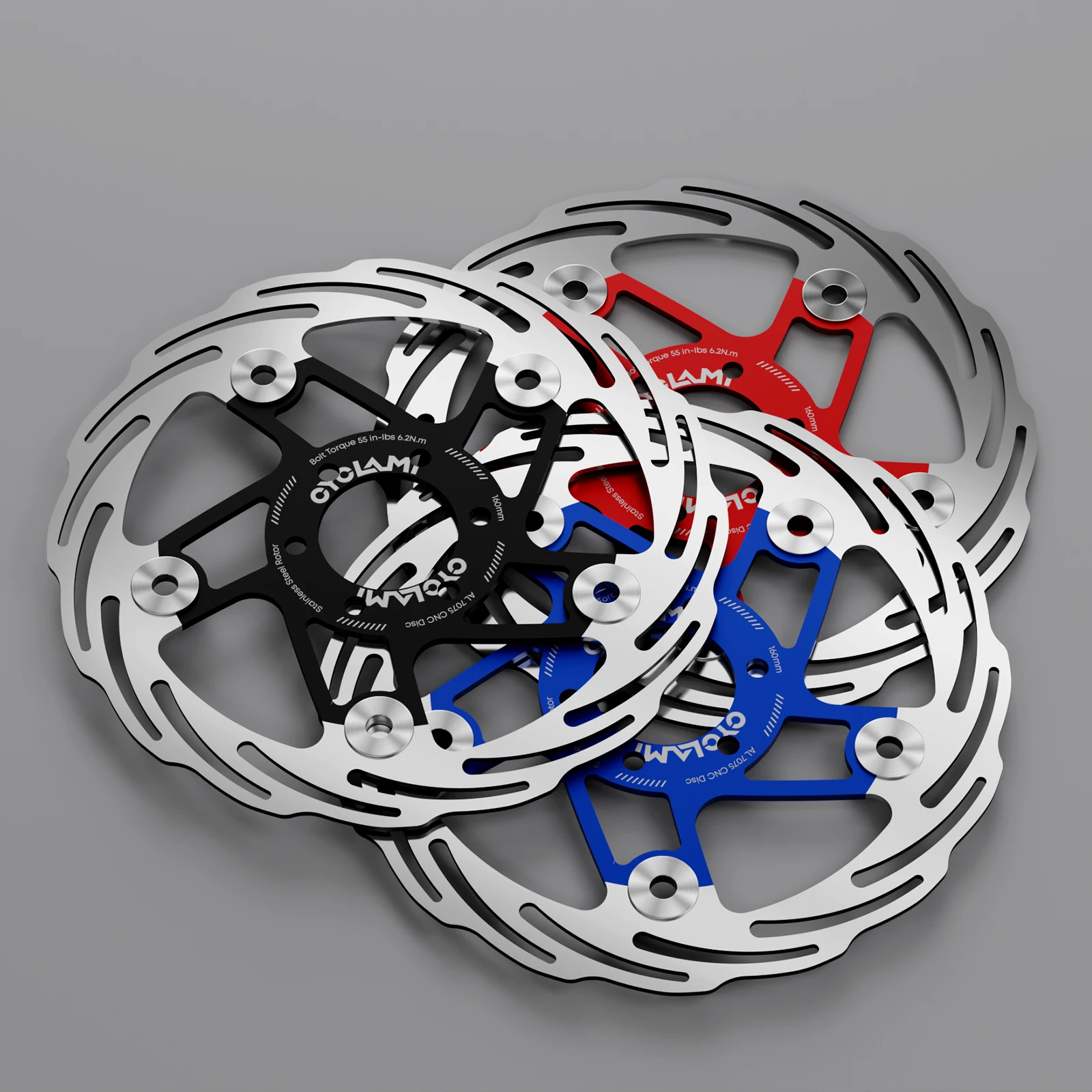 CYCLAMI 6 Bouten Remschijf Fiets Remrotor 160mm 180mm Hydraulische Hoge Sterkte Road MTB Drijvende Rotor Fiets deel Schijfrem