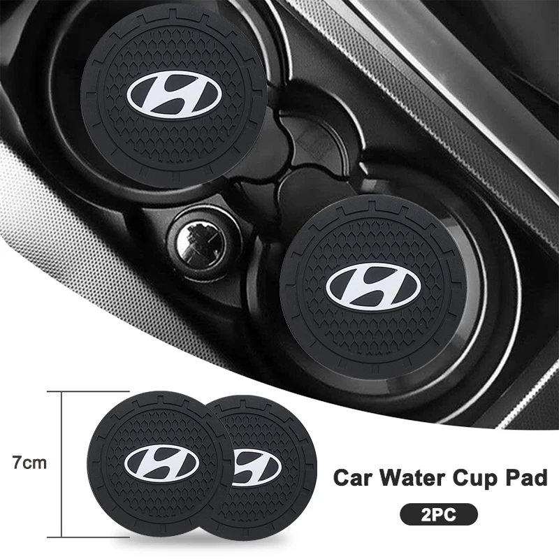 Car Interior Cup Holder Coaster Non-Slip Anti-Dust Mat Accessories For Hyundai Tucson IX35 I30 I20 Kona Coupe Veloster I40 Getz