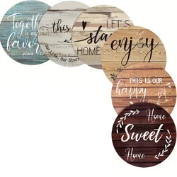 6 pieces/set wooden coaster non-slip Placemat Gift Painting Kit Holiday Gift home kitchen decoration simple pattern