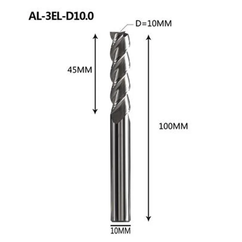 AL-3EL AL-3EL-D8.0/AL-3EL-D10.0/AL-3EL-D12.0/AL-3EL-D16.0/AL-3EL-D20.0 ZCC.CT 3 Flute Flat end mills For processing Aluminum