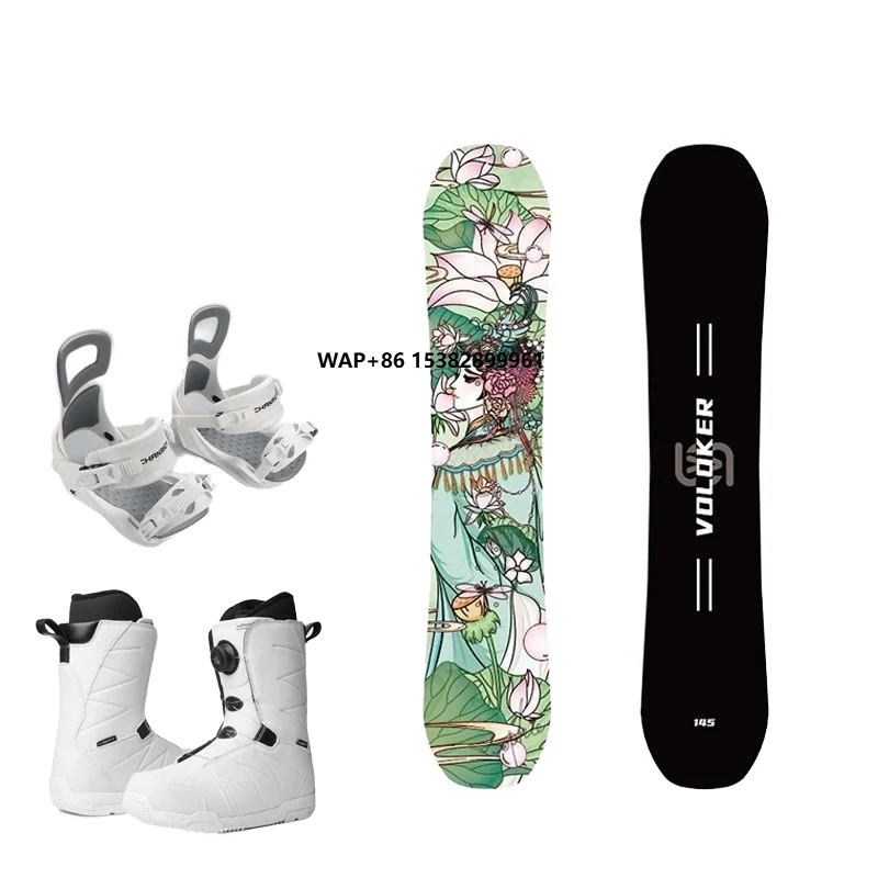 

Комплект для фристайла (лыжи/сноуборд) от производителя: женские ботинки и крепления, размер 160 см, водонепроницаемые, прочные, портативные