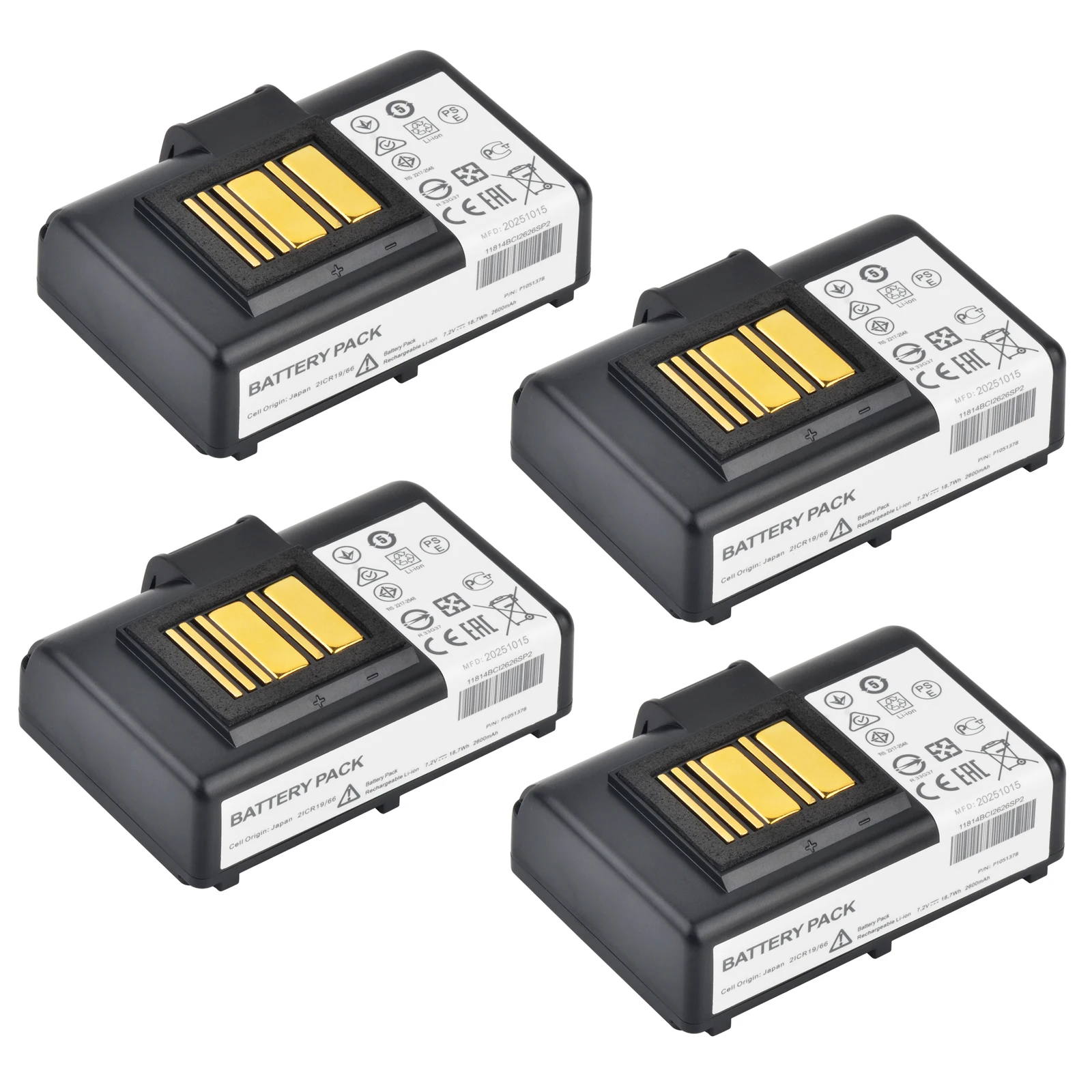 2600mAh Mobile Printer Battery P1051378 For Zebra QLN320 QLN220 QLN220HC QLN320HC Portable Printer Battery