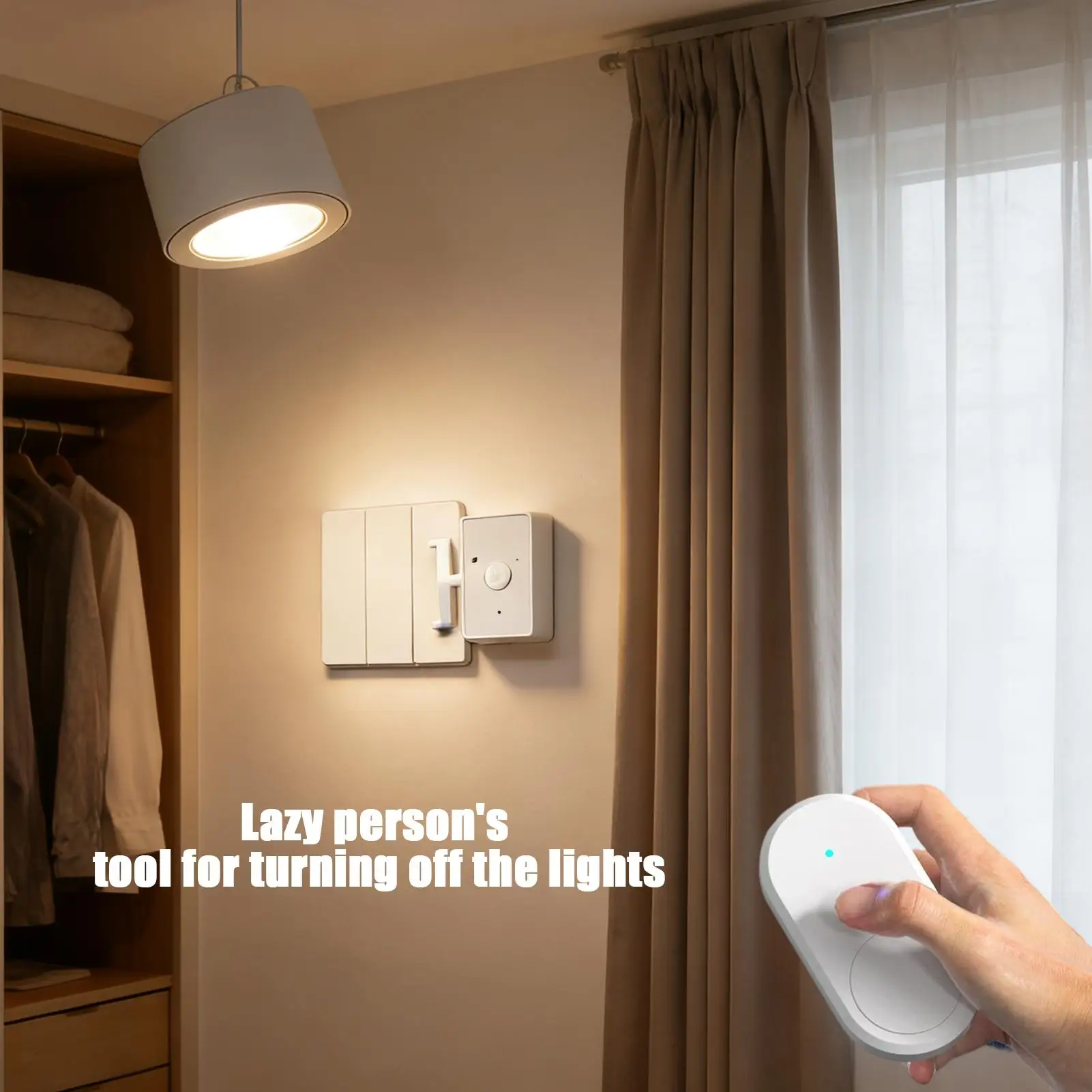 Automatic Button Pusher No Wiring Automatic Control Device Wireless Button Pusher For Home Living Room Bedroom Garage Wall