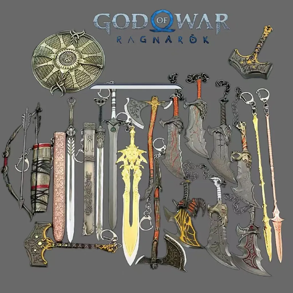 chaveiro-colecionavel-de-liga-metalica-20cm-9-polegadas-com-laminas-do-machado-leviathan-lanca-draupnir-do-caos-e-espada-do-deus-da-guerra-ragnarok-presente-colecionavel