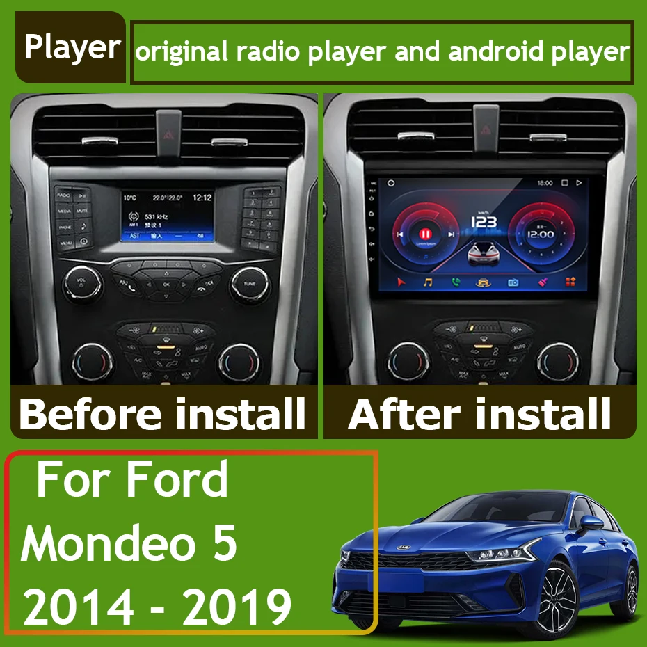 Car Radio Carplay For Ford Mondeo 5 2014 - 2019 Navigation GPS Android Auto Stereo Multimedia Player Bluetooth Video No 2din DVD