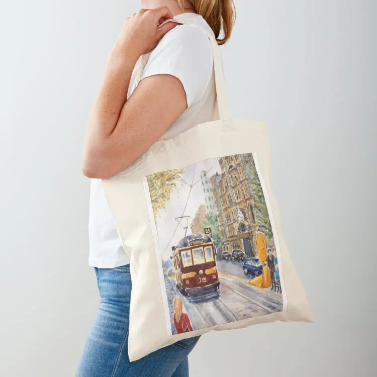 Vintage Tram, Melbourne Tote Bag Reusable bags reusable shopping bag handbag