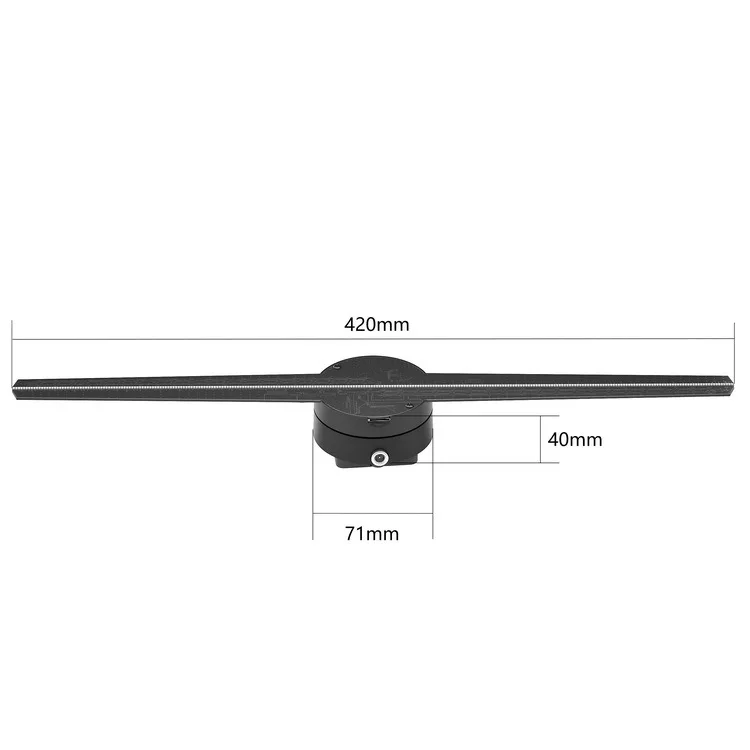 Yeni 3D holografik fan ekran 42 cm dönen ekran LED reklam makinesi